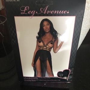 Black Midnight Romance Swim Coverup